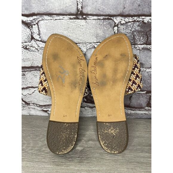 Sam Edelman Gunner 3 Peach Pearl Beaded Multi Sandals Women’s Sz 6.5M US/36.5EU - Picture 10 of 16